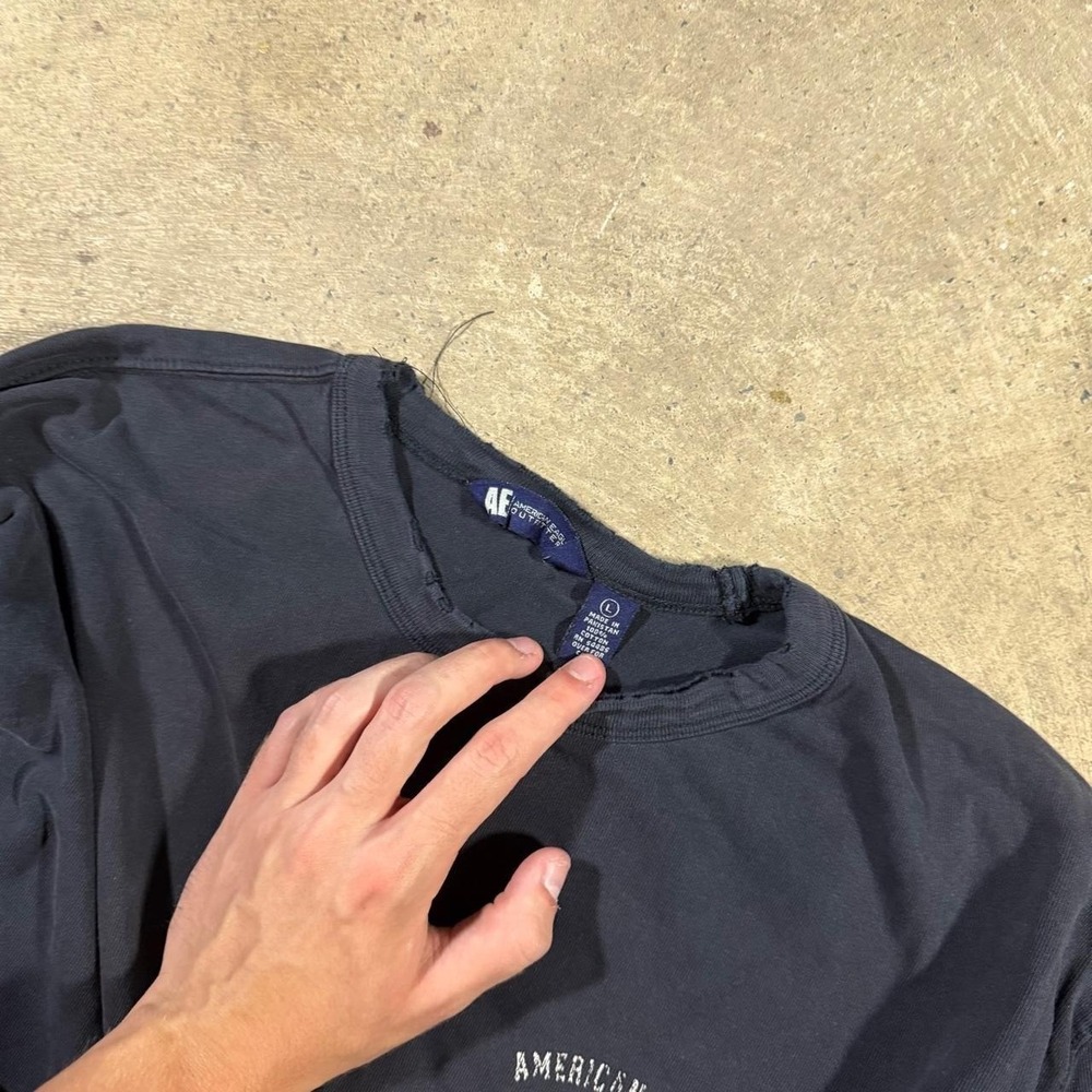thrashed American eagle outfitters emo grunge mallcore long sleeve shirt - Picture 4 of 7